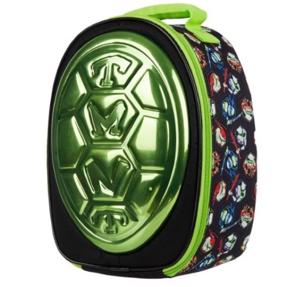 Nickelodeon Kids' Lunch Bag – TMNT black green zipper insulated childcare New OS - Picture 5 of 5